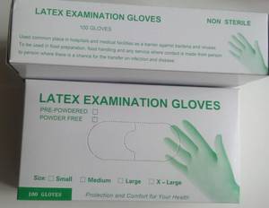 Wholesale easy to dry: Latex Examination Gloves Powdered, Powder-free