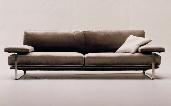 Fabric Sofa Leather Sofa Modern Design Sofa  Three Seat 