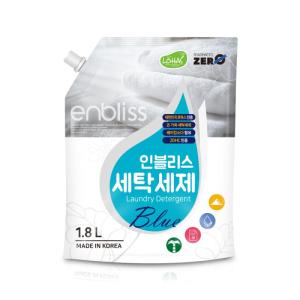 Wholesale bleached fabrics: Enbliss Blue Laundry Detergent 1.8L Refill Pouch