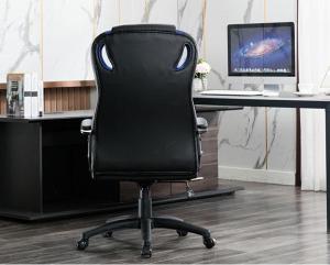 Wholesale leather office chair: Custom Black PU Leather Ergonomic Office Chair Bulk for Sale