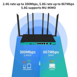 Wholesale pcie: HCYL 5G Modem Router with M.2/Mini PCIE USB 3.0 MTK7621 Dual Band 1200Mbsp Wireless 5G CPE