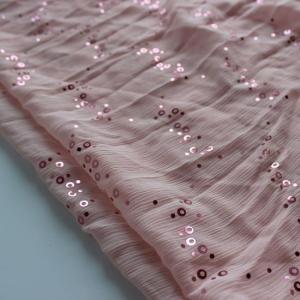 Wholesale Polyester Fabric: Chiffon Punching Sequin Print Fabric