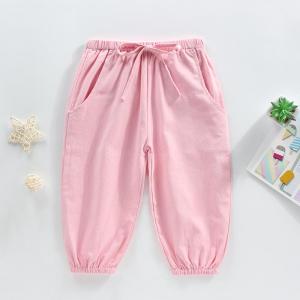 Wholesale kids clothes: Leisure Children Clothing Wholesale Kids Wear Casual Solid Color Harem Trousers Loose Unisex Pants