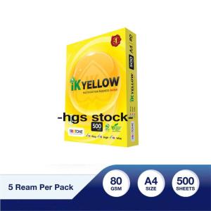 Wholesale natur product: IK Yellow A4 80gr Office Paper for Office and Home Use
