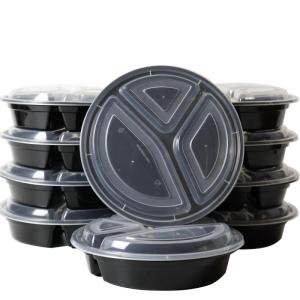 Wholesale plastic bowl: Food Prep Containers with Lids,Bento Boxes 3Compartment BPA Free Plastic Lunch Bowl