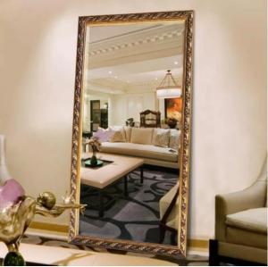 Wholesale carving: Vintage Dressing Mirror Carved European Style Gold Antique Mirror Full Length Large Mirror