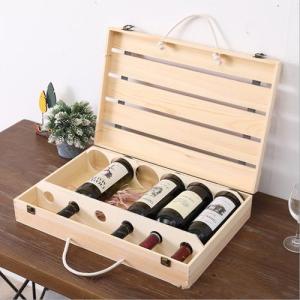 Wholesale wooden box: Wooden Wine Box for Six Bottles