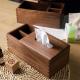 Simple Bamboo Wooden Tissue Storage Box for Home Decoration
