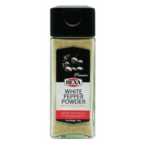 Wholesale Spices & Herbs: HEXA WHITE PEPPER POWDER (GLASS JAR) 45g