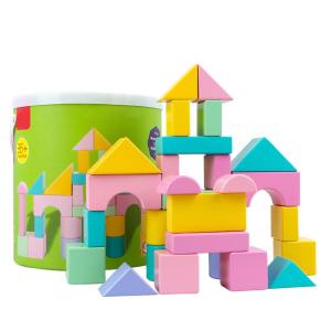 Wholesale party toy: Wooden Castle Educational Montessori Child Building Set Stacking Toys
