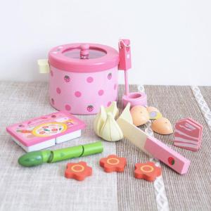 Wholesale hot pot: Fruit Chipping Simulation Vegetable Hot Pot Wooden Toys Play Food Prentend Play Food Set