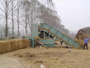 Wholesale biomass: HFW120 Horizontal Straw Baler for Biomass Plant Application with Belt Conveyor