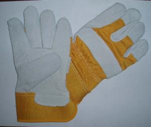 Wholesale split leather working gloves: Cow Split Leather Work Gloves
