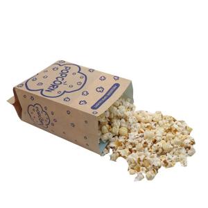 Wholesale printing services: Brown Unbleached Kraft Paper Microwave Popcorn Bag