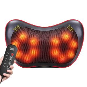 Wholesale car pillow: HFR9707Hot Sale Full Body Head Back Rolling Kneading  Shiatsu Infrared Vibrating Neck Massage Pillow