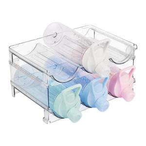 Wholesale bottle holder: Hhouseware Plastic Water Bottle Organizer Stackable Wine Holder Bottle Storage Rack