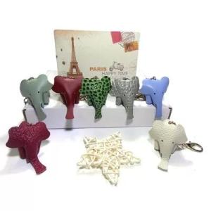 Wholesale jewelry holder: OEM Cute Gold Plating Animal Leather Keychain CE Certification