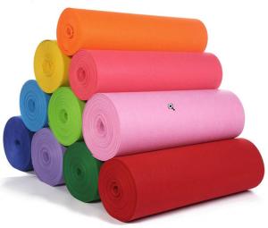 Wholesale non woven fabric: High Quality Felt Fabric Roll Pieces Industrial Felt Polyester Non Woven Colorful Felt