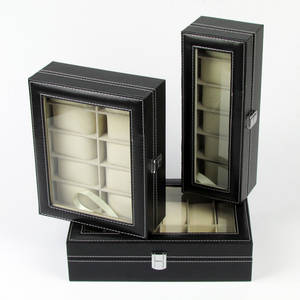 Wholesale sunglass display: Leatherette Jewelry Collection Glasses Sunglasses Watch Display Box Jewellery Case