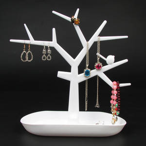 Wholesale display holder: Plastic Jewelry Bracelet Ring Necklace Earring Display Stand Rack Jewellery Holder