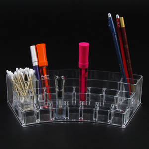 Wholesale cosmetic pencil: Clear View Makeup Cosmetics Organizer Eyebrow Pencil Lipstick Display Stand Rack Holder Box Case