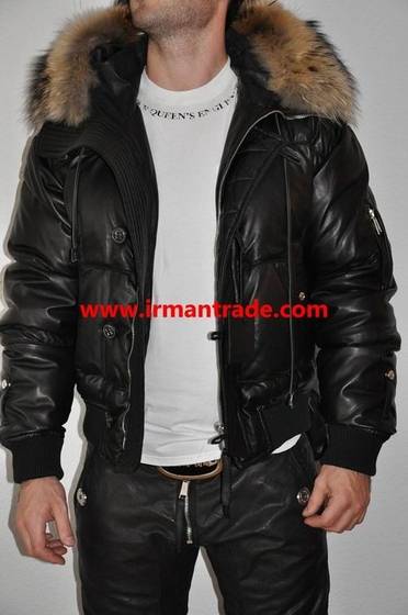 Sell Dsquared Bungundy Bomber Jacket Thick Fox Fur Hood dsquared men jacket