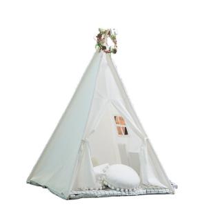 Wholesale indian cotton.: 2021 New Product Portable 100% Cotton Baby Play Tent House Camping House Teepee