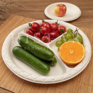 Wholesale corn starch machine: Compostable Degradable Three-compartment Trays Disposable Corn Starch Trays