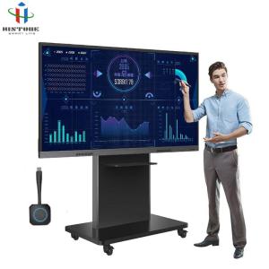 Wholesale flat lcd monitor: 75 86 98 Inch Wall Mounting UHD Android 11 Smart Touch IFPD Interactive Flat Panel Display Meeting