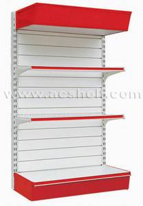 Wholesale accessory hooks: Supermarket Shelf with Slotted Back Board