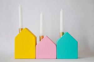 Wholesale ornament: Wooden Candle Holder