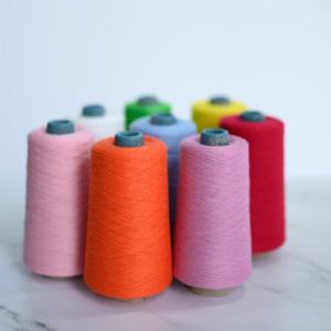 Wholesale cotton yarn for knitting: Dyed Recycled 65% Polyester 35% Cotton Blended Yarn