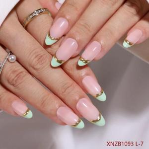Wholesale adhesive sticker materials: Pink Soft Gel Artificial Fake Fingernails