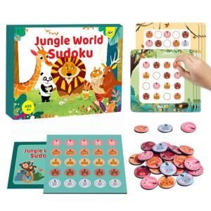 Wholesale game player: Panda Juniors Children Toys Educational Magnetic Sudoku Game Set Mathematics Enlightenment Wholesale