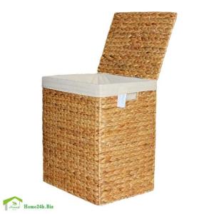 Wholesale gi: Cotton Linen Basket Water Hyacinth Storage Box