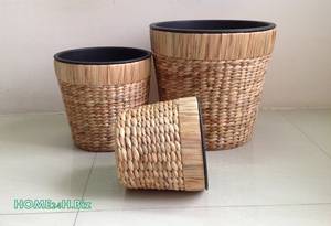 Wholesale garden products: Vietnam Crafts Water Hyacinth Pots Plastic Home24h - Planter Pots, Woven Craft-Home24h.Biz