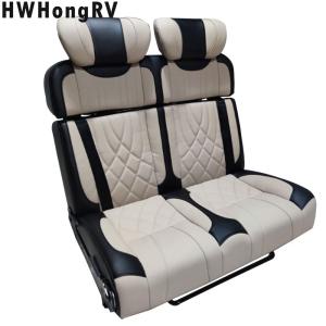 Wholesale double bed: RV 2 Fold Double Caravan Seats with Fabric Cover for the Campervan Bed Seating with Rotatable Backre