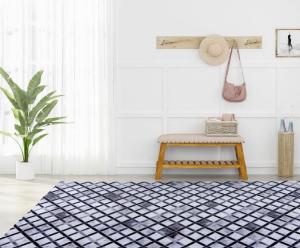 Wholesale cowhide rugs: Geometric Cowhide Printed Area Rug