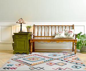 Wholesale art canvas: Printed Microfiber Rug with Tassel