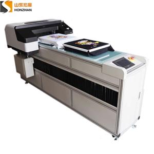 Wholesale high quality t-shirt: Honzhan High Quality HZ-DTG42125A Dtg T-shirt Printing Machine with Three Stations for Sale