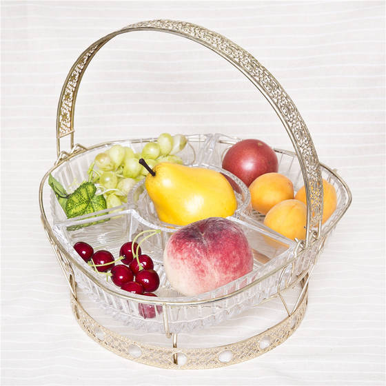 Sell home decoration entertaining glass fruit basket table top fruit basket