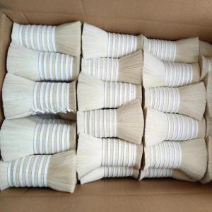 Wholesale animal tail hair: 121mm Double Drawn White Goat  Hair for Baby Brush