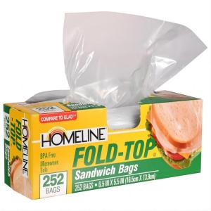 Wholesale snack bag: Fold Top Sandwich Bags