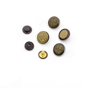 Wholesale snap button: Custom Design Logo Decorative Four Parts Push Prong Press Metal Snap Button for Clothing