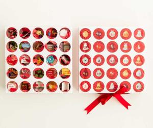 Wholesale flower packaging: Luxury Custom Design Advent Calendar Box Christmas Drawer Box