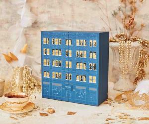 Wholesale grosgrain ribbon: Custom Printed Gift Cardboard Packaging Chocolate Advent Calendar Box with Little Drawers