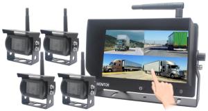 Wholesale image output: 2.4Ghz Digital Wireless 7 Inch Quad Touch Screen DVR Monitor & Camera