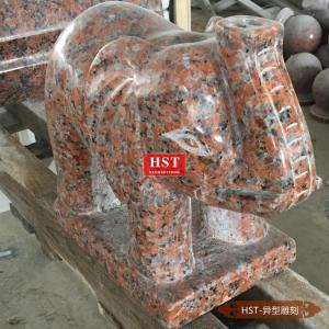 Wholesale Other Stone Carving & Sculpture: Red Granite Statue Polished Surface for Housing Decoration