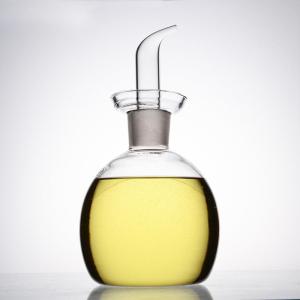 Wholesale cruet: Customized Borosilicate Glass Olive Oil Vinegar Bottle Glass Oil Cruet with Spout