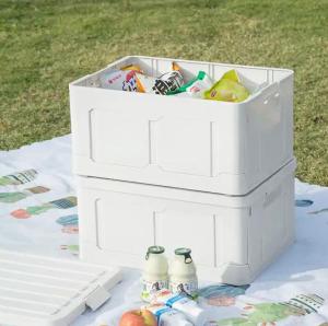 Wholesale snack: Folding Storage Box Camping Plastic Finishing Box
